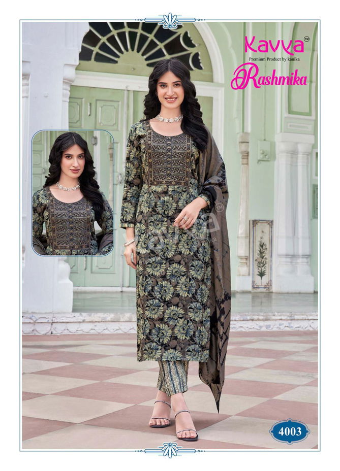 Rashmika Vol 04 By Kavya Rayon Foil Printed Kurti With Bottom Dupatta Wholesale Online
